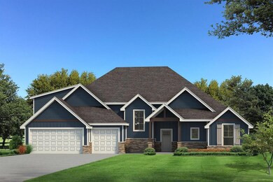Craftsman-style home featuring a garage and a fron