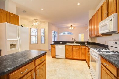 Kitchen with gas stove