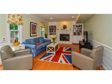 Fabulous family room with more built in cabinet/bo