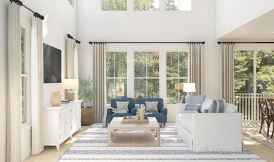 Great room with volume ceiling