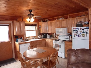 Custom cabinets and ceramic counter accentuate the