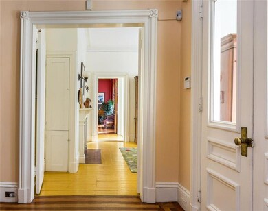 Entrance hall looking into dining...