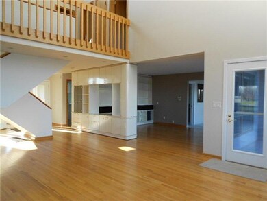 Living Room. The home features custom built-ins an