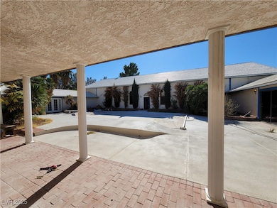 View of patio featuring french doors