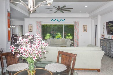 Great Room as seen from dining room.  Kitchen and 