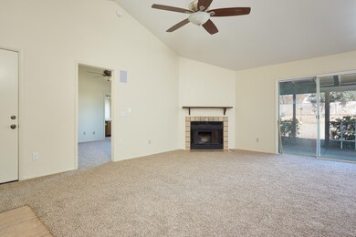 Living room w/ fireplace