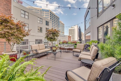 Outdoor private deck. This is downtown outdoor living at its finest!