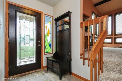Captivating entry w/slate floor