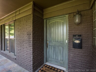 Covered front porch on front of home. True one sto