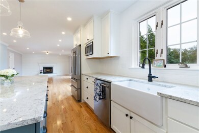 Open concept kitchen and family room
