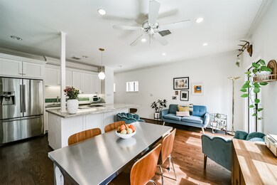 Another view of the generous living and entertaini