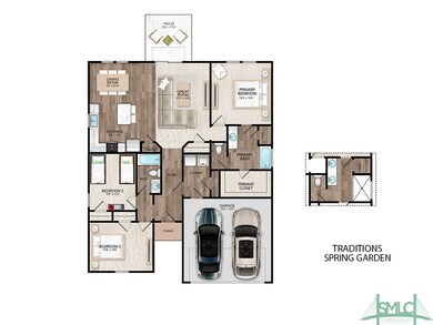 Rendering only. Plan orientation, colors, dimensio