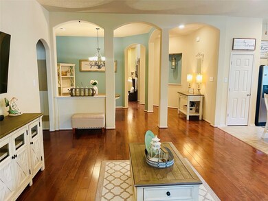 View from living room to dining room.