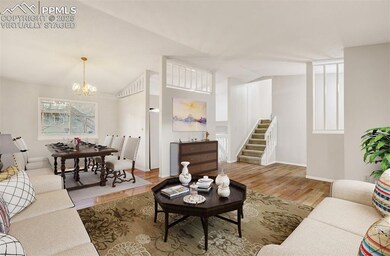 Virtually staged living and dining