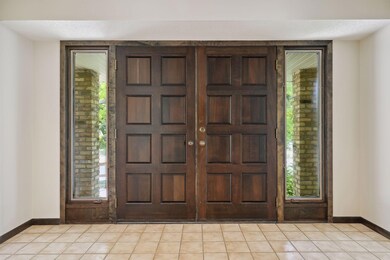 Grand double door entrance