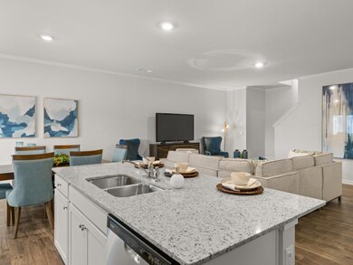 Sudbury townhome kitchen with a large island for b
