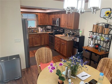 looking in to kitchen from dining area