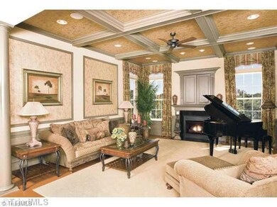 Den/Family/Great Room. Huge Family Room with Coffered Ceilings along with a fireplace.