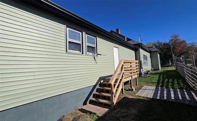 Side view looking towards street