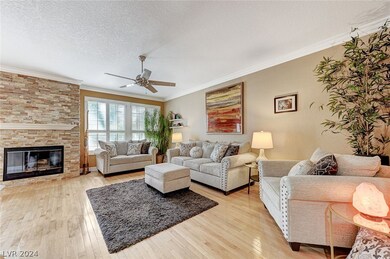 Family room with fire place