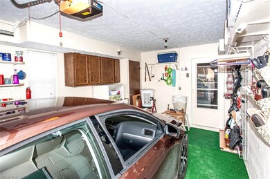 Inside attached garage.