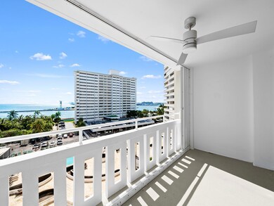 Looking towards all the cruise ships from your private balcony
