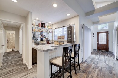 Newly updated dry bar, centrally located in the ho
