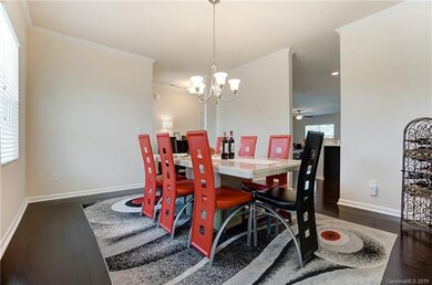 Formal dining room with a pass through to the kitc