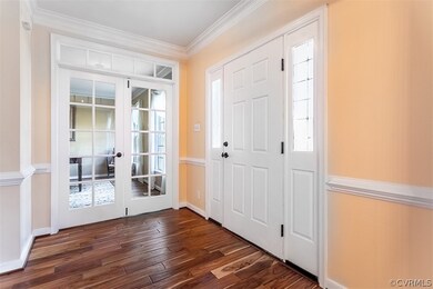 Office/study/sitting area separated by glass french doors