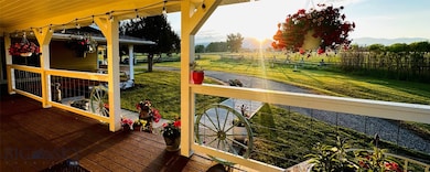 Front porch looking east