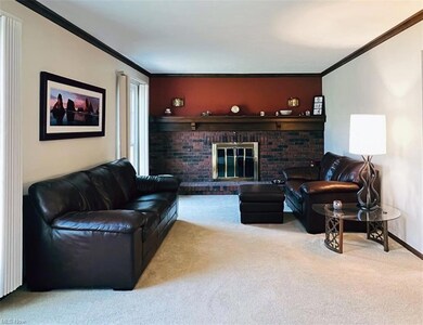 Living room with fireplace