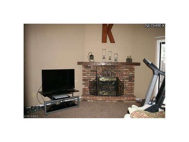 family room with fireplace