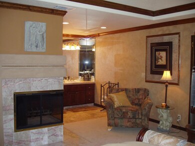 Master Bath 3 Sided Fireplace