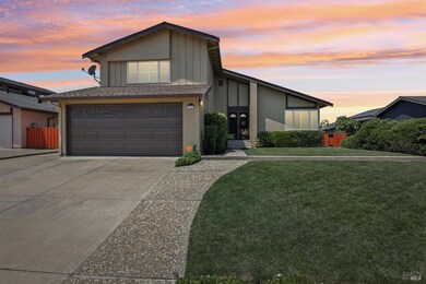 Front of house at dusk
