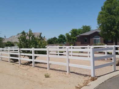 Horse and walking trails border lot