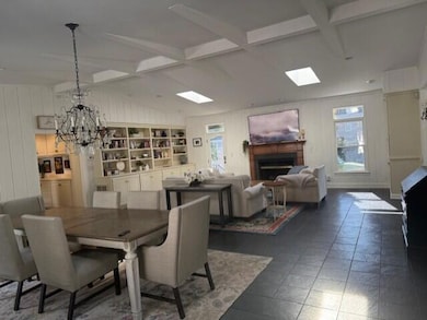 Dining room and livingroom area with fir