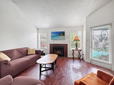 View of living room from the hallway.