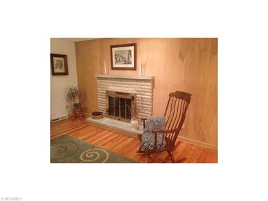 Woodburning fireplace in Living Room