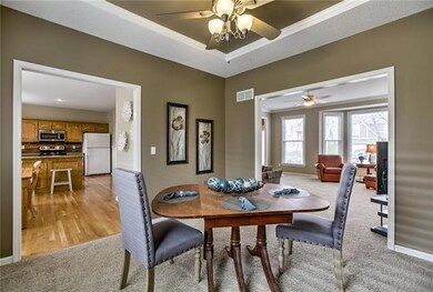 View From Dining Room into Kitchen & Great Room!