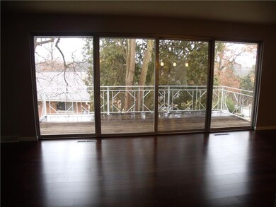 View from living room towards deck.