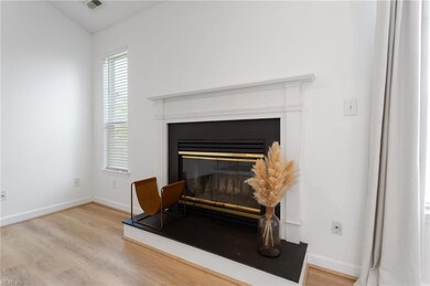Wood burning fireplace