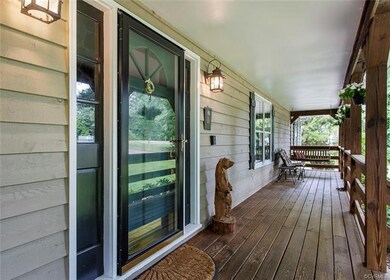 Front porch view of front entrance to home