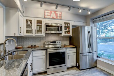 Another view of the kitchen showing the track ligh