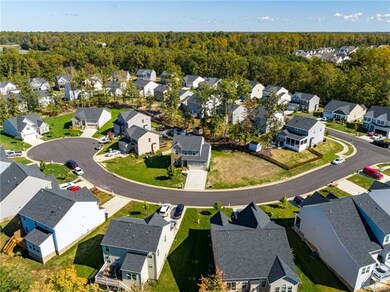 Aerial view looking straight at the front of the h