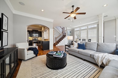 The living room and dining room are perfect for en