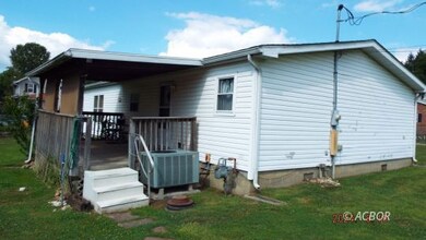 Rear and side of home