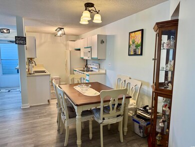 Dining space featuring light wood-style floors and