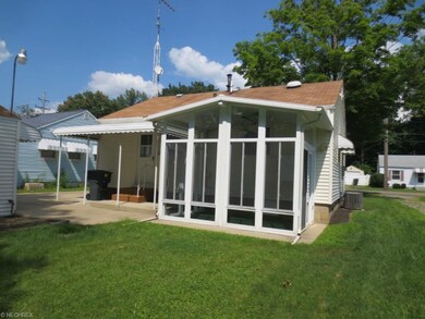Back of house showing the enclosed room that once 