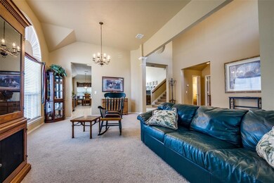 The formal living area is combined with the dining