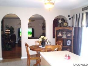 view of family rm from kitchen
